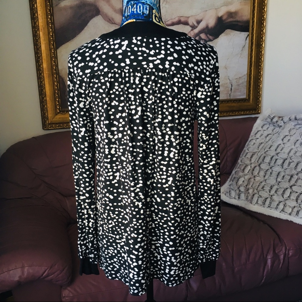 ~2x HP~ Michael Kors Cuffed V-Neck Flowy Tunic Top - Picture 3 of 9